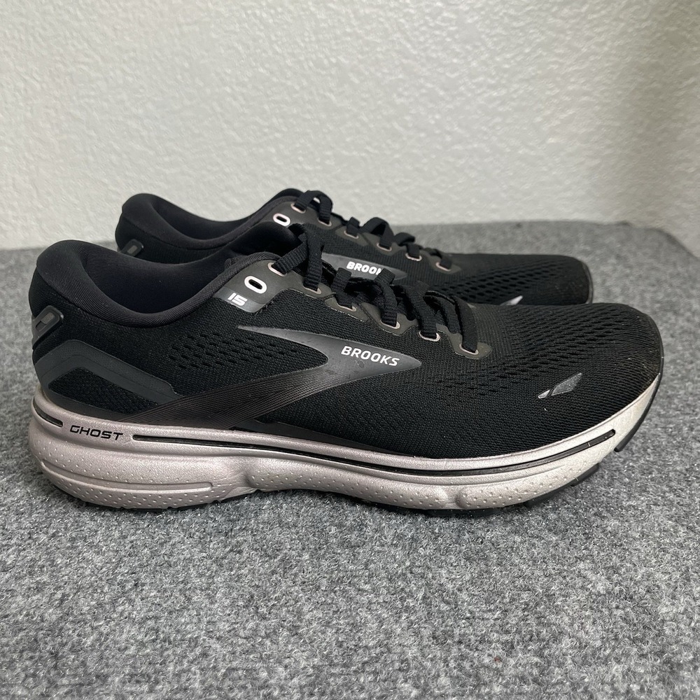 Brooks Ghost 15 Womens Size 9.5 Running Shoes Black Rose Silver 1203801B014